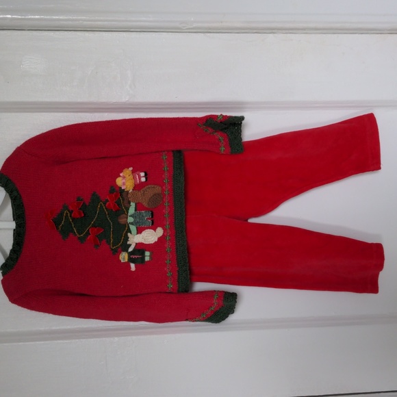 New 12month Heartstrings Baby Christmas sweater and pants. - Picture 2 of 11